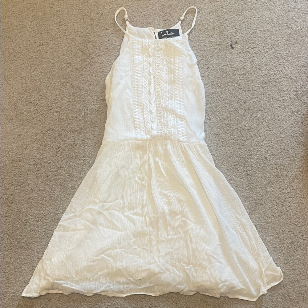 Lulu's Cream Lace Detail Dress